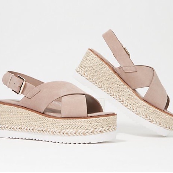 Vince Camuto Shoes - VINCE CAMUTO MARIETTEN PLATFORM DUSTY PINK SUEDE WEDGE